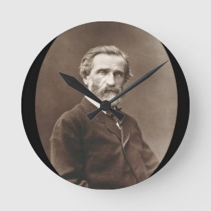 Giuseppe Verdi (1813-1901) from 'Galerie Contempor Round Clock
