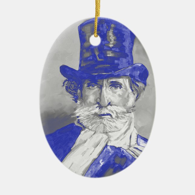 Giuseppe Verdi Ceramic Tree Decoration (Front)