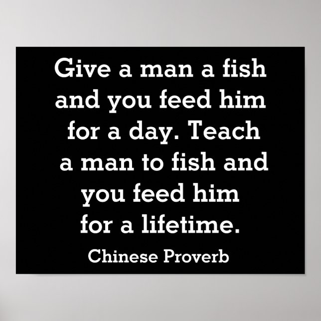 Give a man a fish - art print (Front)