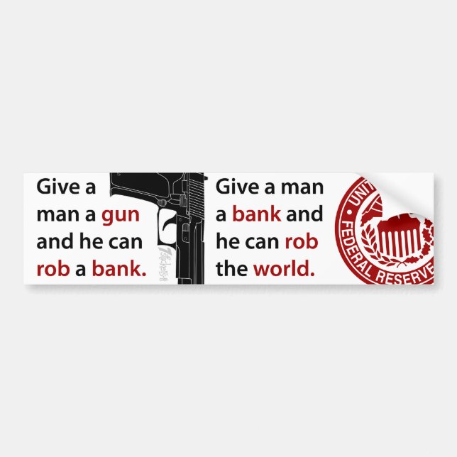 Give a Man a Gun… Bumper Sticker (Front)