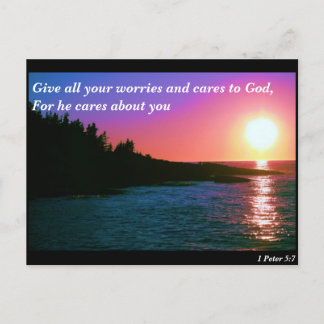 Give all your worries and cares to God Postcard
