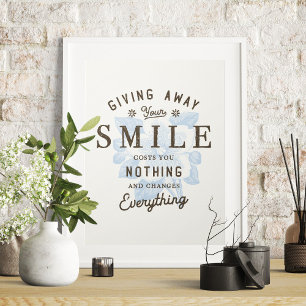 Give Away Your Smile Vintage Poster