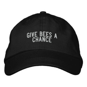 Give bees a chance embroidered hat