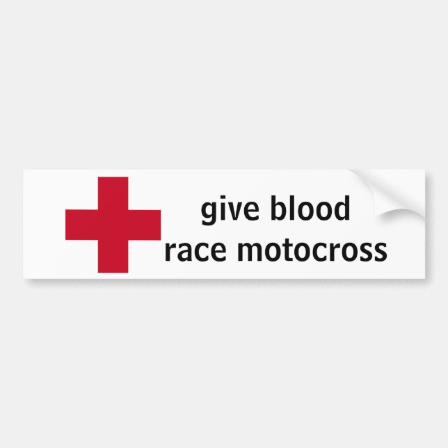 give blood bumper sticker (Front)