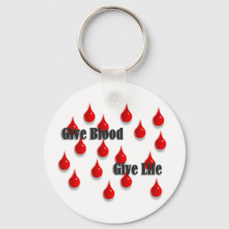 Give Blood Give Life Key Ring