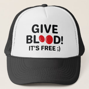 Give Blood It's Free Trucker Hat
