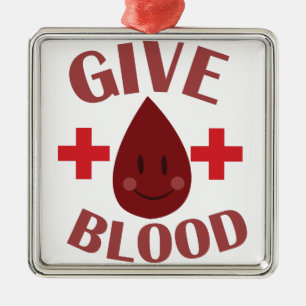 Give Blood Metal Tree Decoration