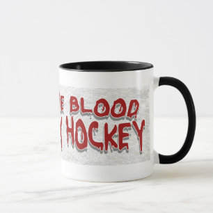 Give Blood Play Hockey Black Mug