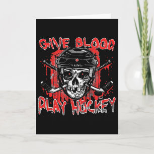 Give Blood Play Hockey Ice Hockey Player Gift Card