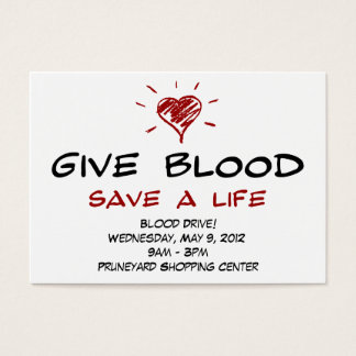 Give Blood Save A Life Blood Drive Chubby Template
