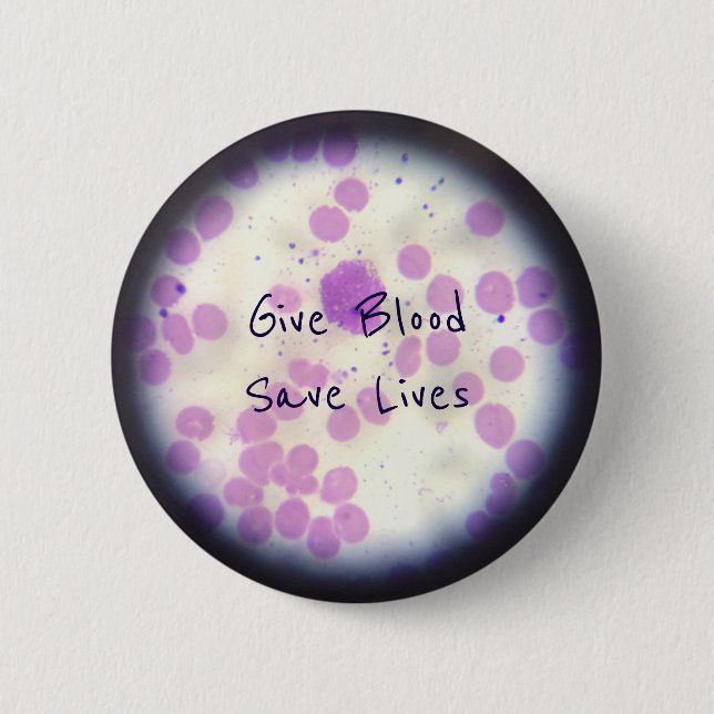 Give Blood Save Lives Button (Front)