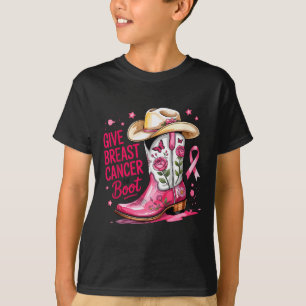 Give Breast Cancer The Boot Breast Cancer Nk Ribbo T-Shirt