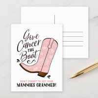 Give Cancer the Boot Postcard