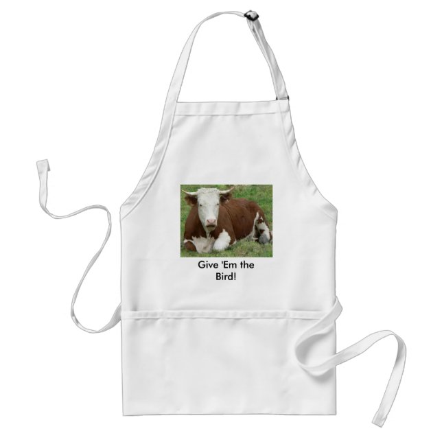 Give 'Em the Bird For Thanksgiving! Standard Apron (Front)