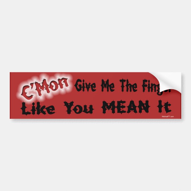 Give Finger Bumper Sticker (Front)