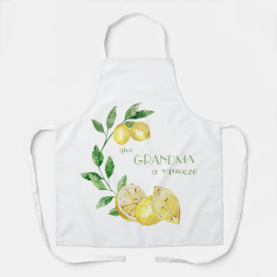 Give Grandma a Squeeze Yellow Lemon Apron
