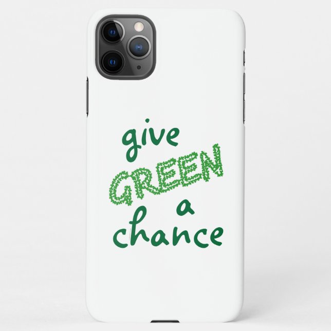 give GREEN a chance iPhone Case (Back)