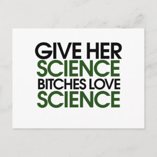 Give her science postcard