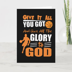 Give It All the Basket Ball Design Card