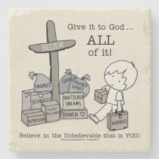 Give it ALL to God Stone Coaster (Front)