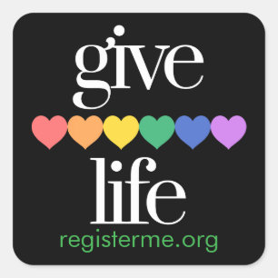 Give Life Organ Donor Registry Stickers