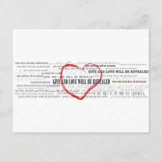 Give Love Inspirational post card