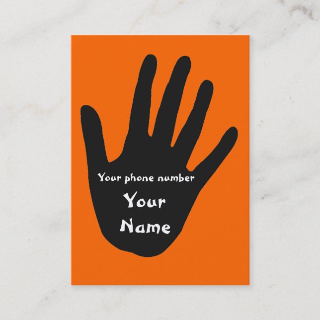 Give me a hand calling card (Front)