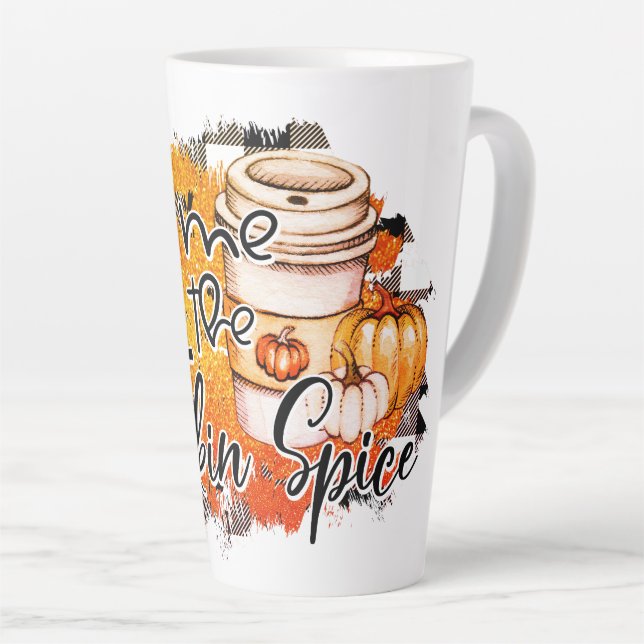 Give Me All The Pumpkin Spice | Thanksgiving Latte Mug (Right Angle)