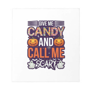 Give Me Candy Call Scary Halloween Ghost Pumpkin_1 Notepad