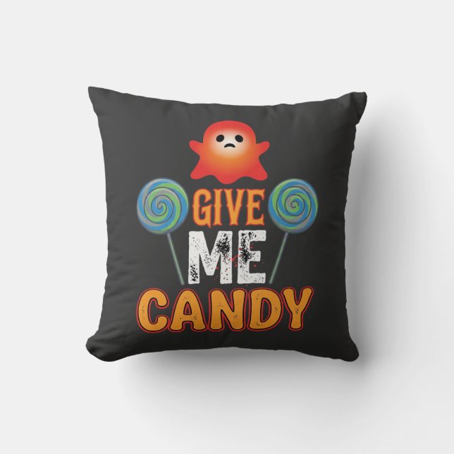 Give Me Candy Halloween Ghost_1 Cushion (Front)