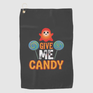 Give Me Candy Halloween Ghost_1 Golf Towel