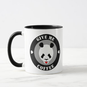 Give Me Coffee  Panda Mug
