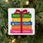 Give Me Games for the Holidays Ornament<br><div class="desc">If all you want is for family and friends to give you board games for the holidays, then this ornament is for you. Which imaginary board game would you want to play most? There's something for everyone, whether you celebrate Christmas, Hanukkah, Kwanzaa, or anything else. Customise the back of the...</div>