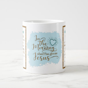"Give Me Jesus" Jumbo Mug (Teal/Gold)
