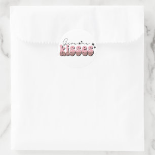 Give Me Kisses Classic Round Sticker