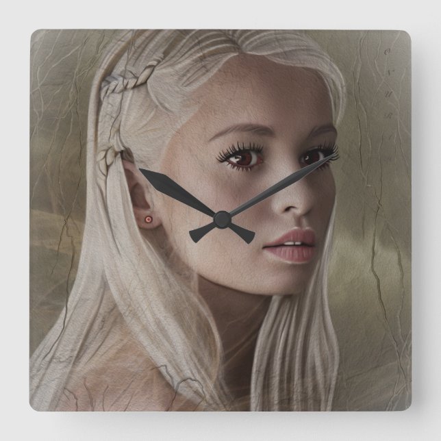 Give Me Love Square Wall Clock (Front)