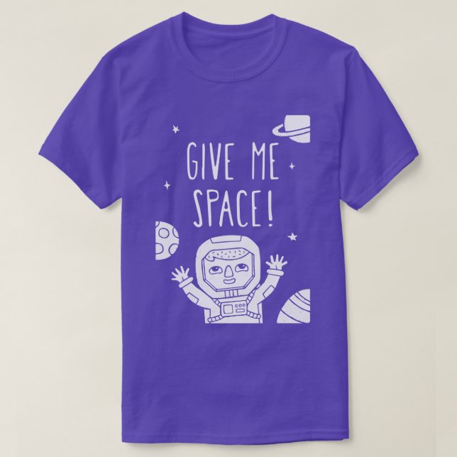 Give Me Space Cute Astronaut Doodle T-Shirt (Design Front)
