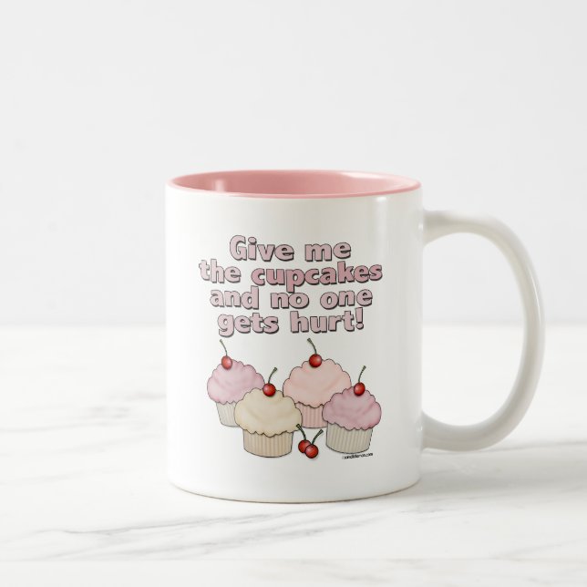 Give me the Cupcakes Two-Tone Coffee Mug (Right)