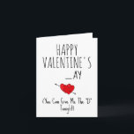 Give me the 'D' tonight Funny Naughty happy Vday Holiday Card<br><div class="desc">You Can Give Me The D Tonight - Funny Valentine's Day. Let her know just how special he is with this Valentine's Day card. Trendy typography and a sweet little heart on the front. 1 - You can easily change or delete the external and internal text and modify it as...</div>