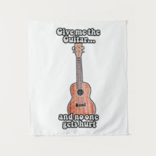Give me the guitar and no one gets hurt. vintage tapestry