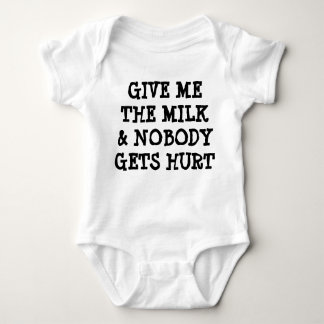 Give Me The Milk and Nobody Gets Hurt Baby Outfit Baby Bodysuit