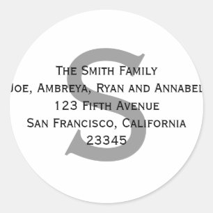 Give me your address (label)! classic round sticker