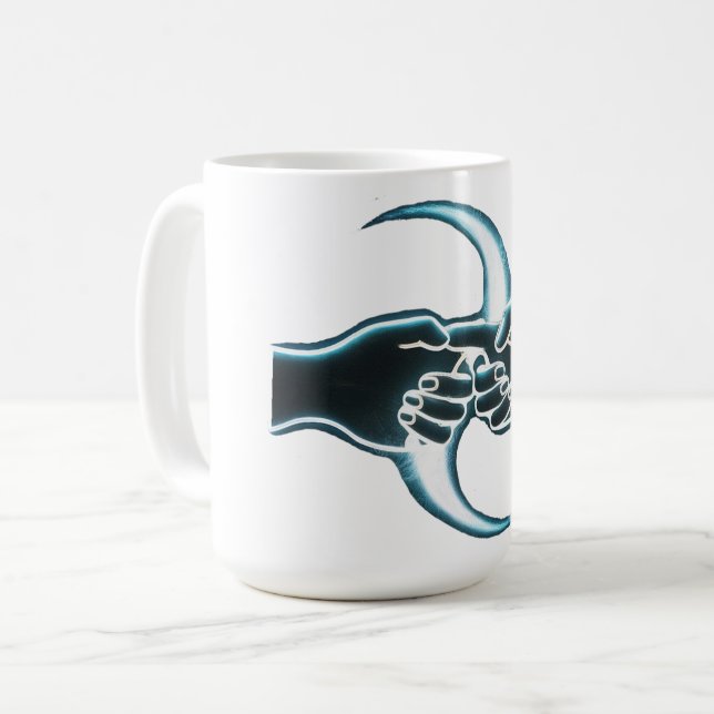 GIVE ME YOUR HAND COFFEE MUG (Front Left)