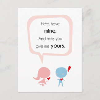 Give me your Heart Postcard