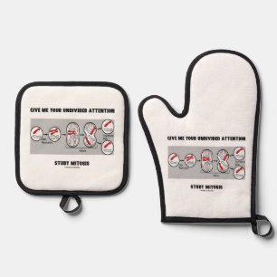 Give Me Your Undivided Attention Study Mitosis Oven Mitt & Pot Holder Set
