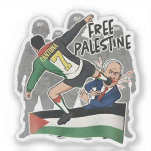 Give Netanyahu The Boot Free Palestine caricature 