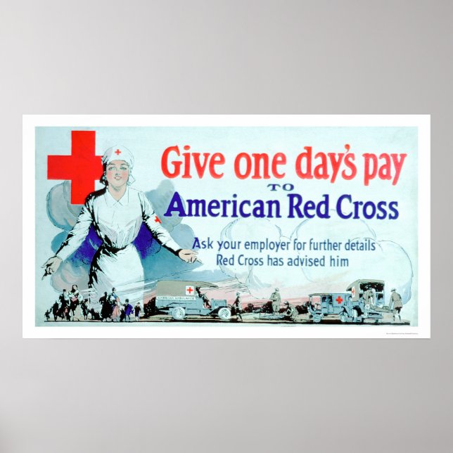 Give One Day's Pay to the Red Cross (US00048) Poster (Front)