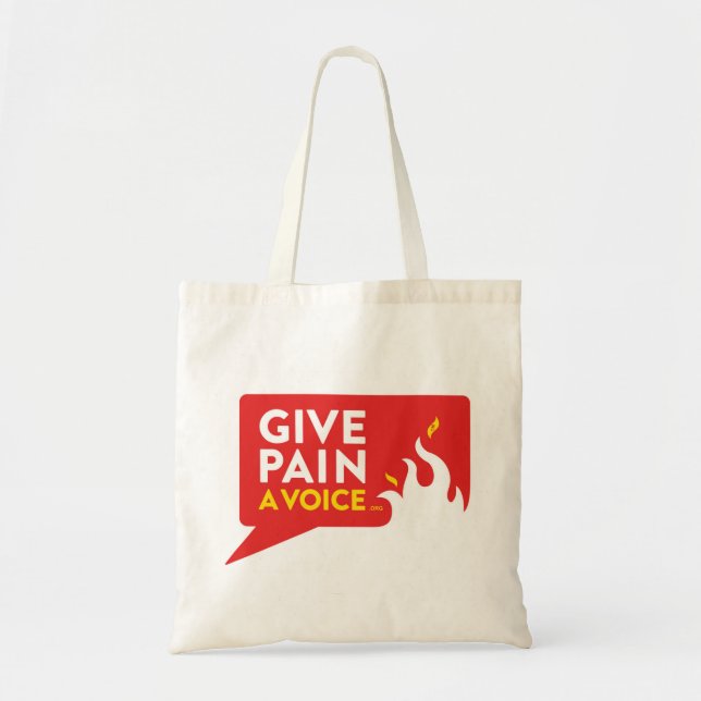 Give Pain A Voice Tote Bag (Front)