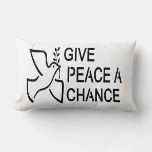 GIVE PEACE A CHANCE LUMBAR CUSHION
