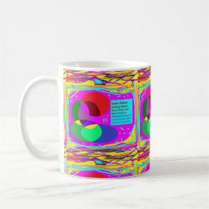Give peace a chance red and rainbow colours      coffee mug